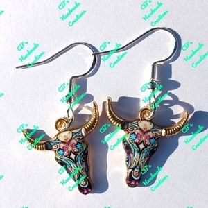 Cow Skull Earrings